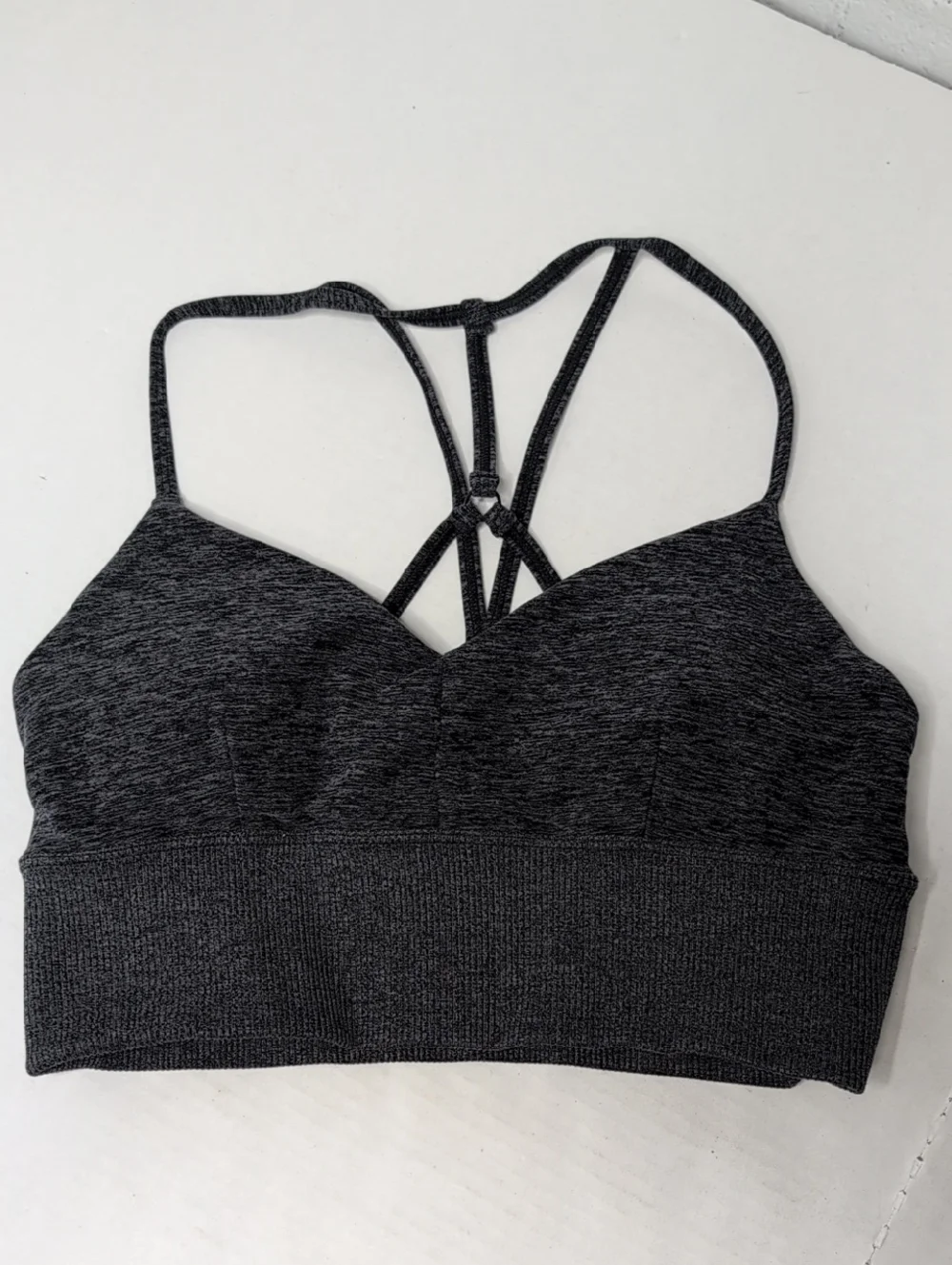 ALO Yoga Lavish Bra Heathered Charcoal